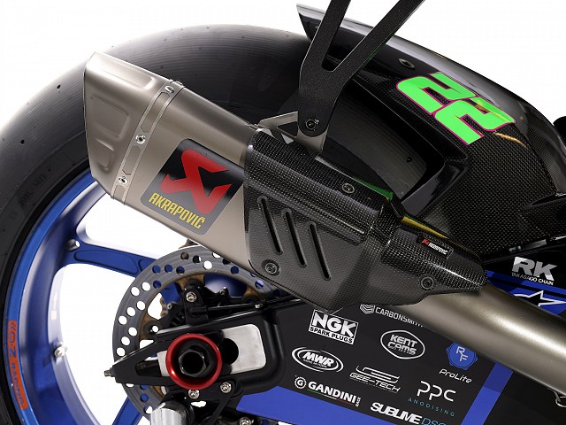 Exhaust - Full titanium system from Akrapovic developed specifically for Yamaha Racing. We have modified the header inserts in house to suit the 2020 cylinder head shape.