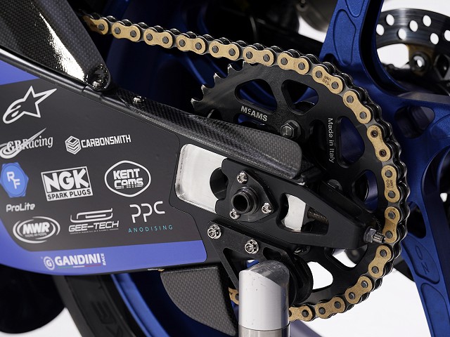 Swingarm - Produced by MB in Italy for Yamaha Racing, same spec as WSB team. Full CNC for strength and reliability. We have several suspension links to work with to look for the best possible performance/grip/tyre life and different tracks and in different temperatures.