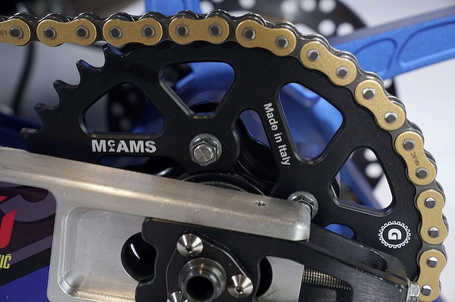Chain & Sprockets - We use RK chains, who sent us a lighter spec for 2020. Gandini join us for 2020 providing sprockets.